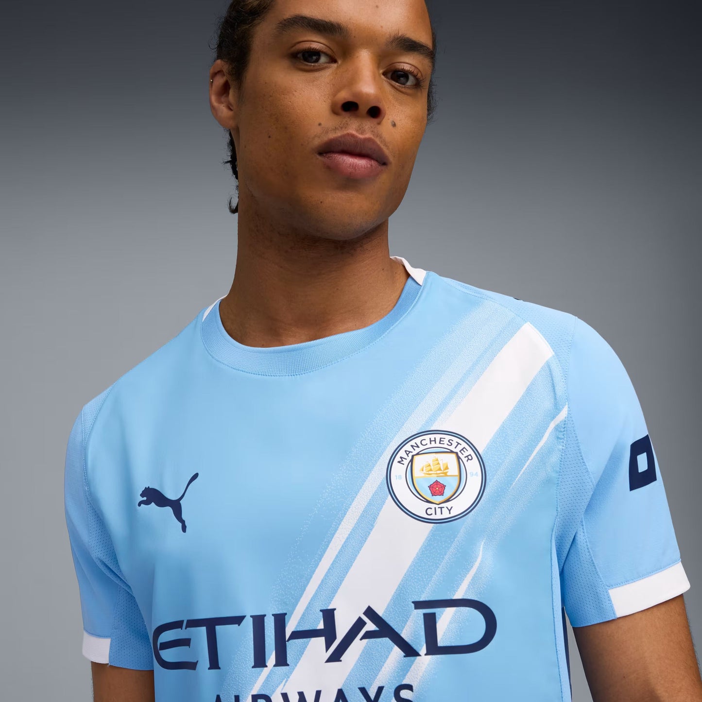 Puma Manchester City Authentic Home Jersey 25/26 (Team Light Blue/White)