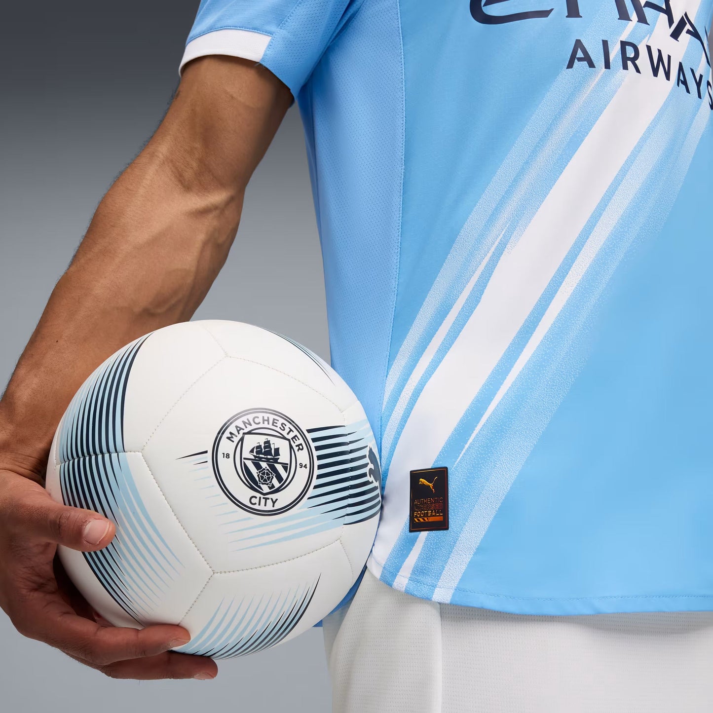 Puma Manchester City Authentic Home Jersey 25/26 (Team Light Blue/White)