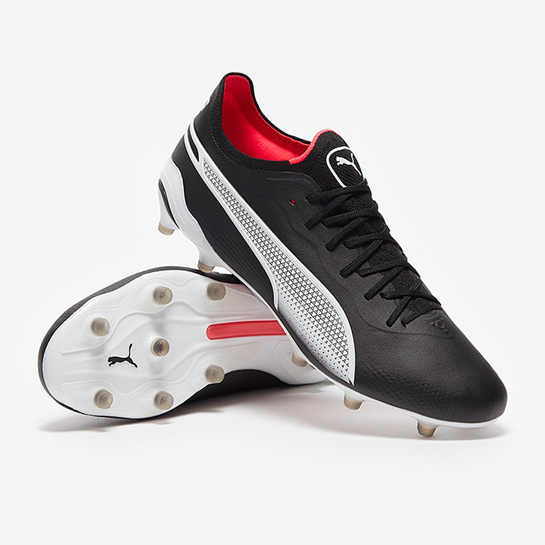 Puma King Ultimate FG/AG - Black/Puma White/Fire Orchid