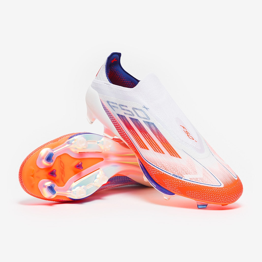 adidas F50+ FG - White/Solar Red/Lucid Blue