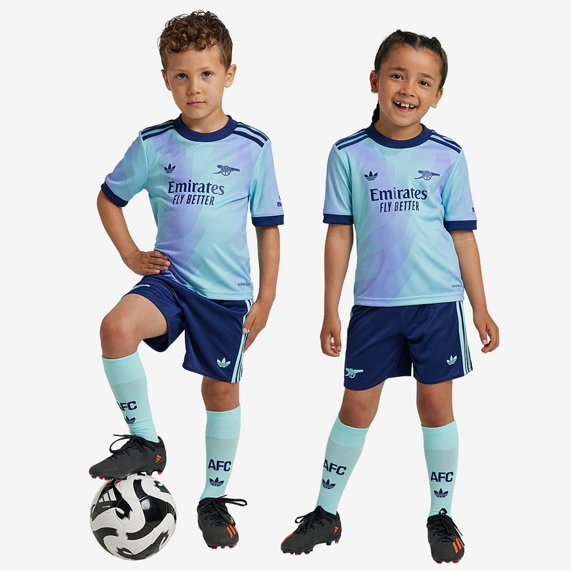 Arsenal 24/25 Kids Third Kit - Clear Aqua/Light Flash Purple