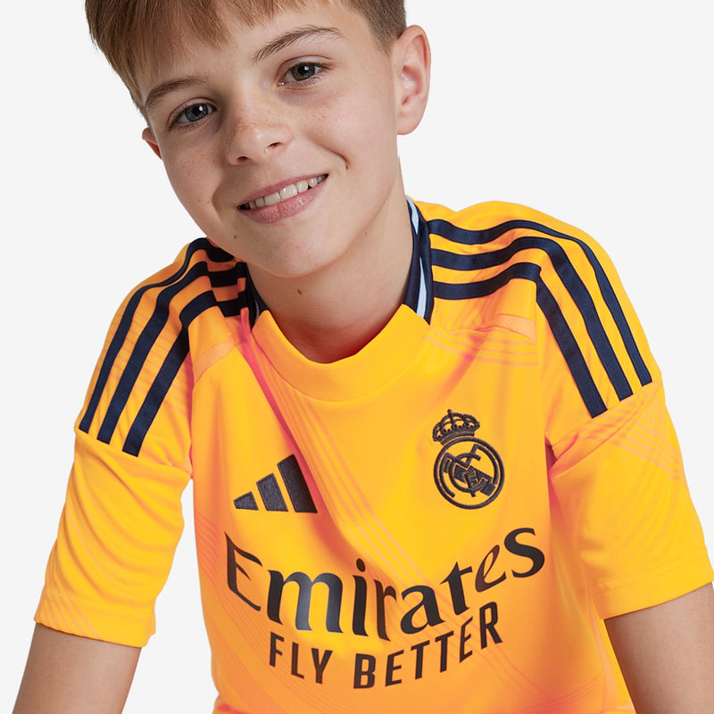 Real Madrid 24/25 Kids Away Kit - Crew Orange