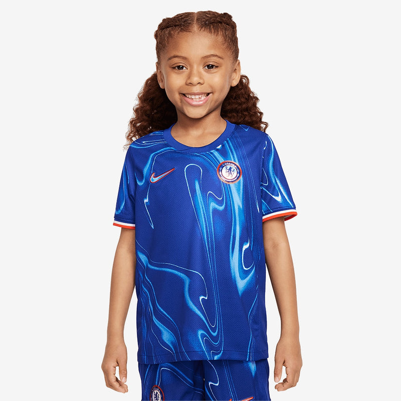 Chelsea 24/25 Kids Dri-FIT Home Kit - Rush Blue/Team Orange/White