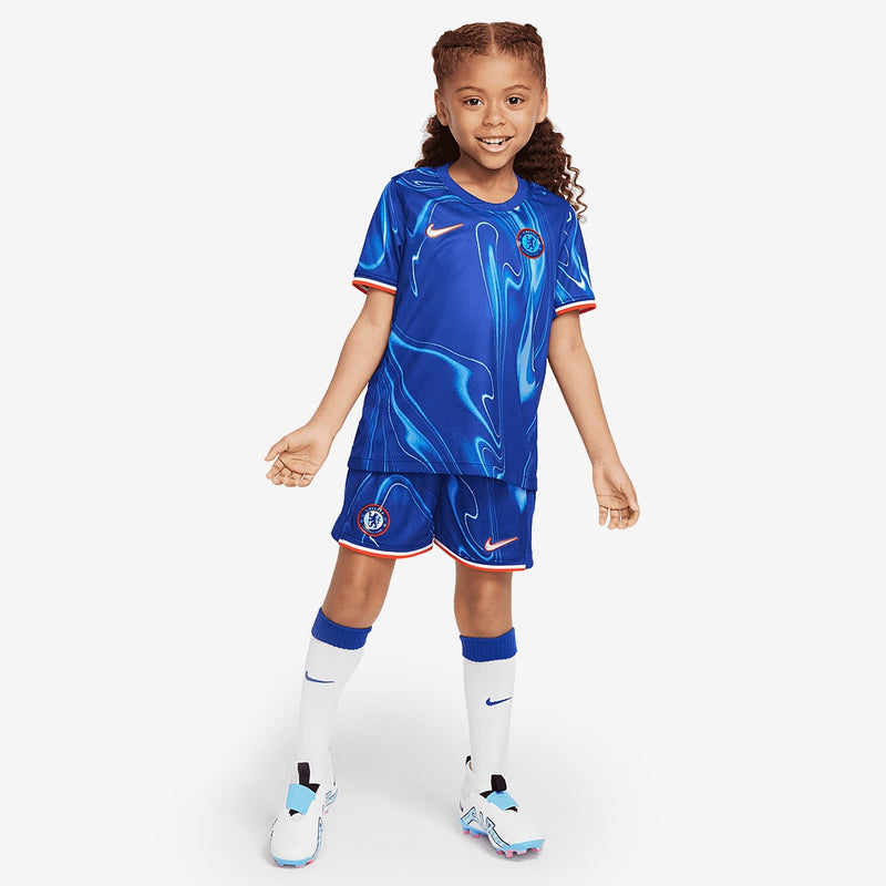 Chelsea 24/25 Kids Dri-FIT Home Kit - Rush Blue/Team Orange/White