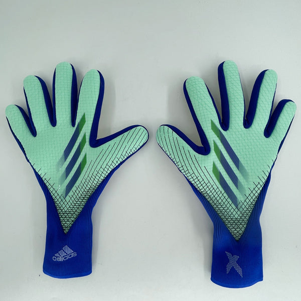 Adidas X league strapless goalkeeper gloves Light blue