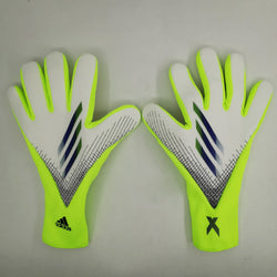 Adidas X league strapless goalkeeper gloves white yellow