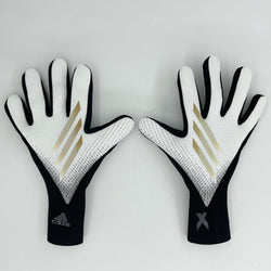 Adidas X league strapless goalkeeper gloves white gold