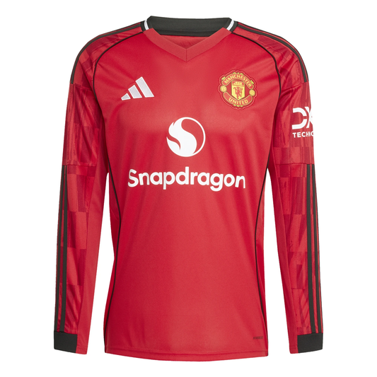 Adidas Manchester United Long Sleeve Home Jersey 25/26
